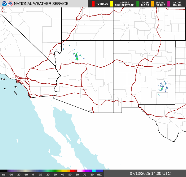 Weather radar map