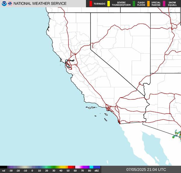 Weather radar map