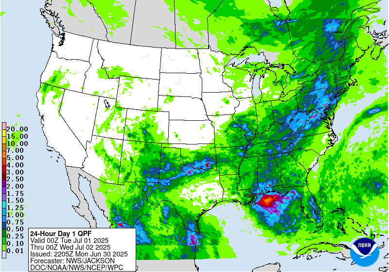 Weather radar map