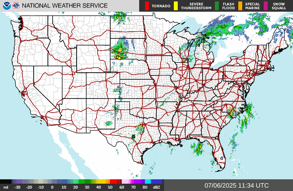 Weather radar map