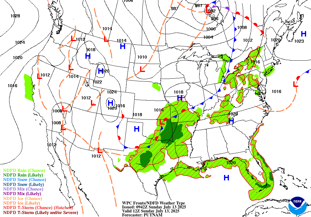 Weather radar map